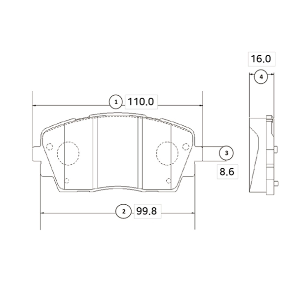 Brake Pad Set, disc brake (GK0554)
