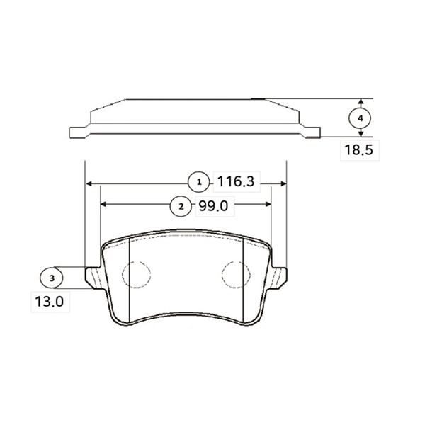 Brake Pad Set, disc brake (GK1318)