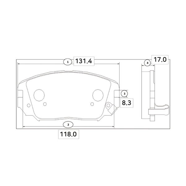 Brake Pad Set, disc brake (GK0485)