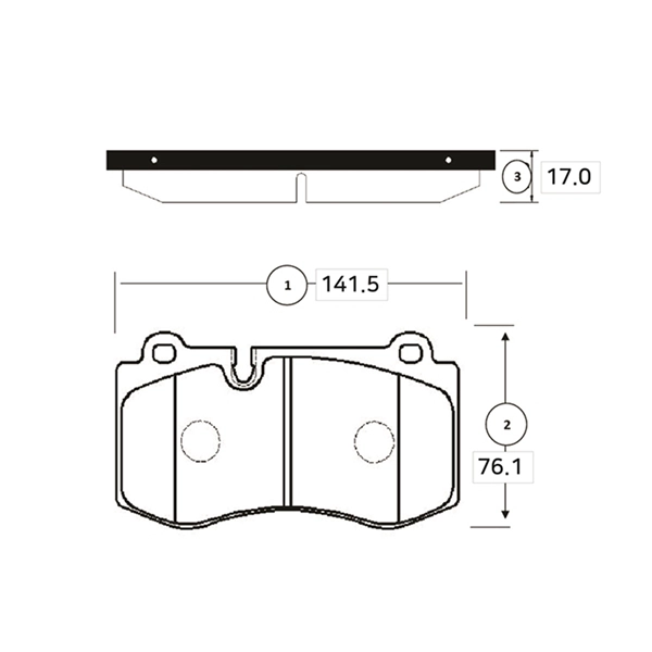 Brake Pad Set, disc brake (GK0033)