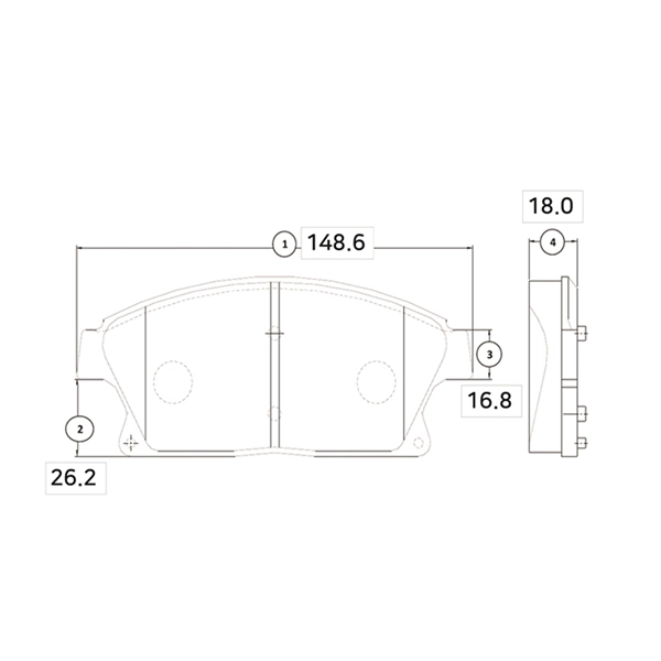 Brake Pad Set, disc brake (GK0454)