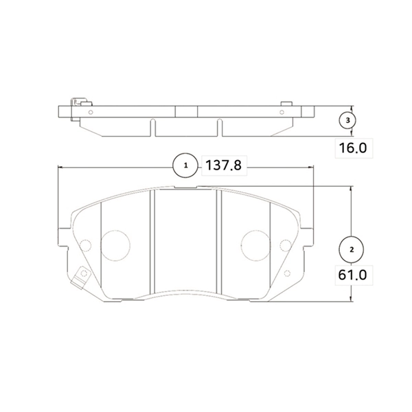 Brake Pad Set, disc brake (GK1370)