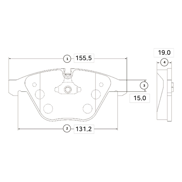 Brake Pad Set, disc brake (GK0009)