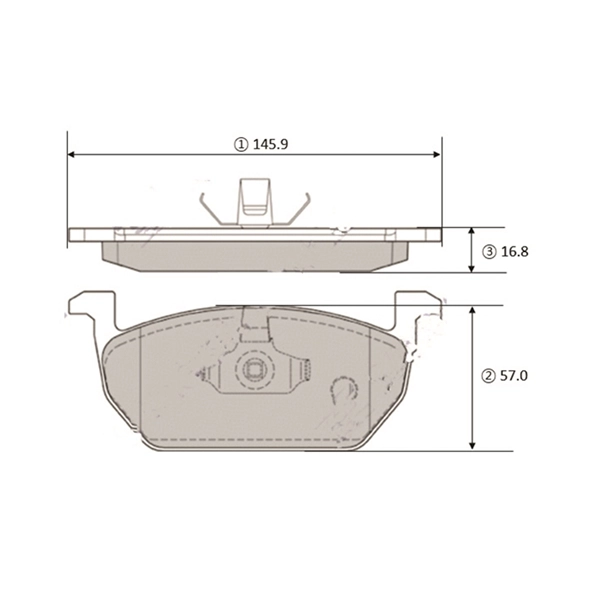 Brake Pad Set, disc brake (GK1462)