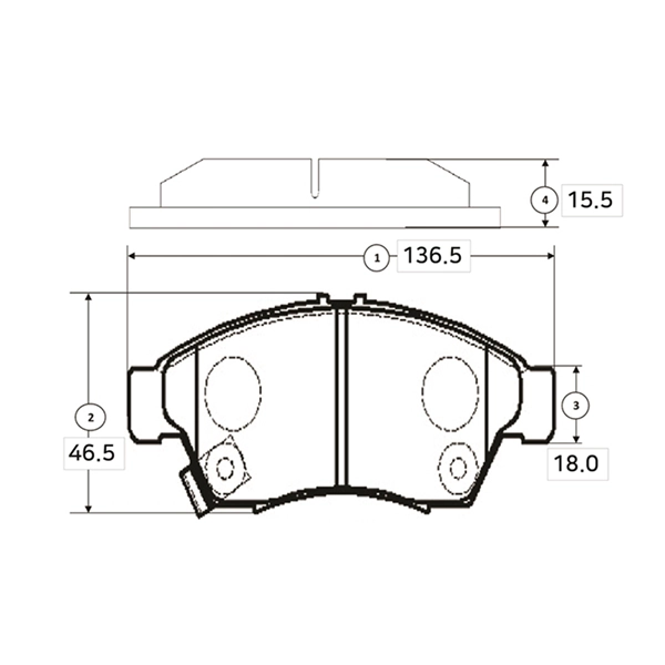 Brake Pad Set, disc brake (GK0943)