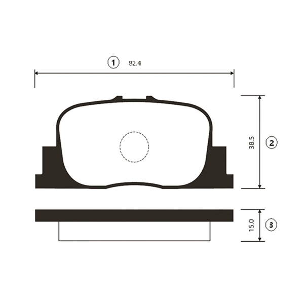 Brake Pad Set, disc brake (GK1046)