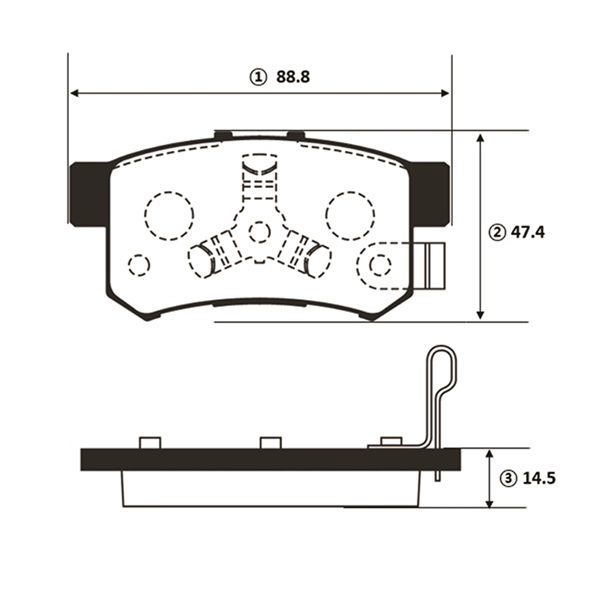 Brake Pad Set, disc brake (GK0358)
