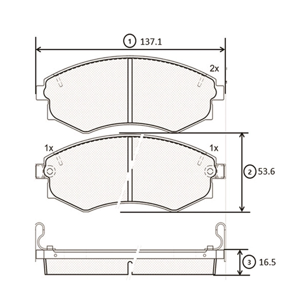 Brake Pad Set, disc brake (GK0461)