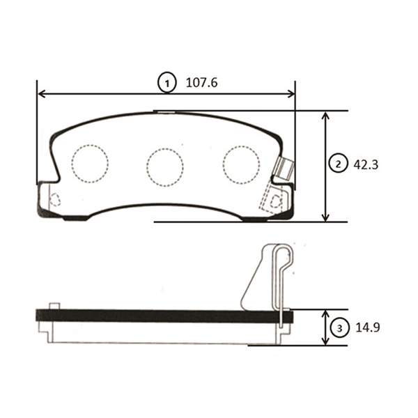 Brake Pad Set, disc brake (GK1051)