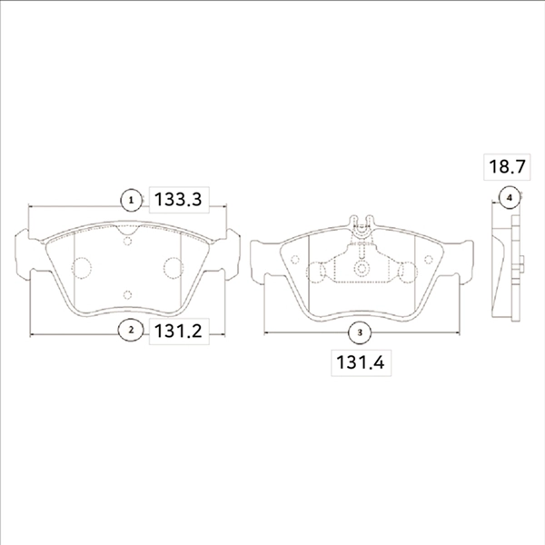 Brake Pad Set, disc brake (GK0041)