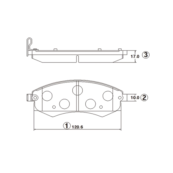 Brake Pad Set, disc brake (GK0540)