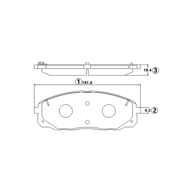 Brake Pad Set, disc brake (GK1394)