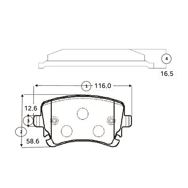 Brake Pad Set, disc brake (GK1259)