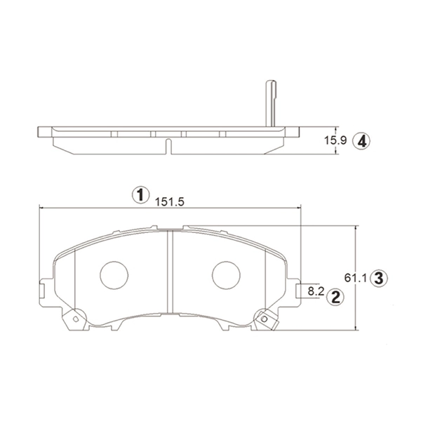 Brake Pad Set, disc brake (GK1400)