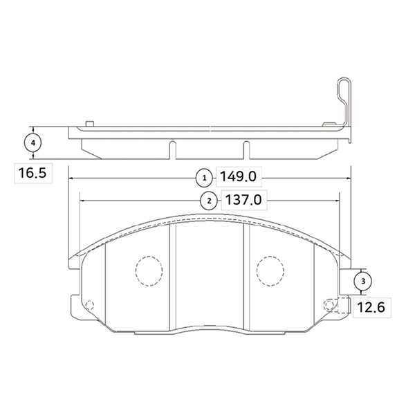 Brake Pad Set, disc brake (GK0563)