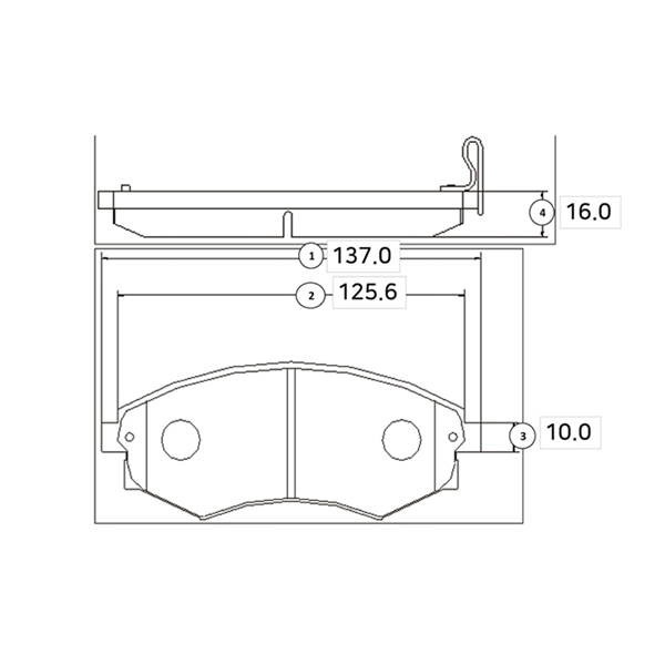 Brake Pad Set, disc brake (GK0557)