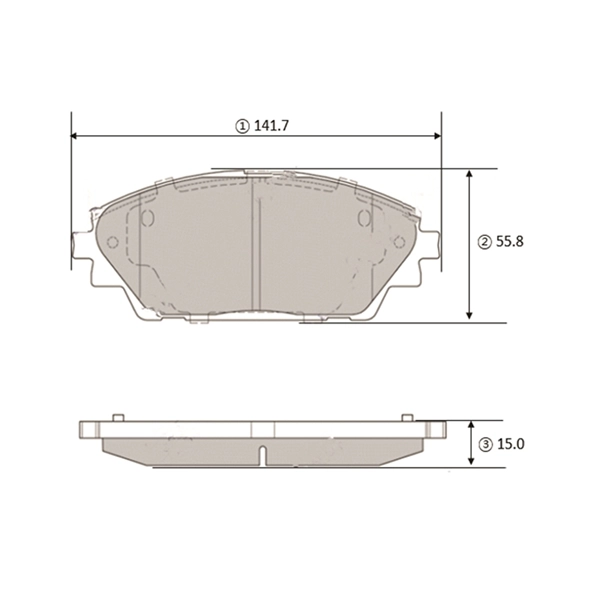 Brake Pad Set, disc brake (GK1446)