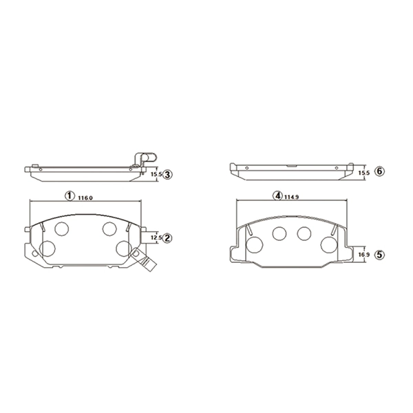 Brake Pad Set, disc brake (GK1029)