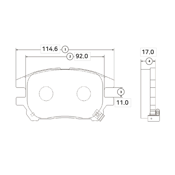 Brake Pad Set, disc brake (GK1073)