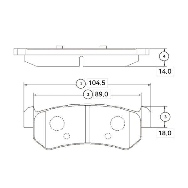Brake Pad Set, disc brake (GK0442)