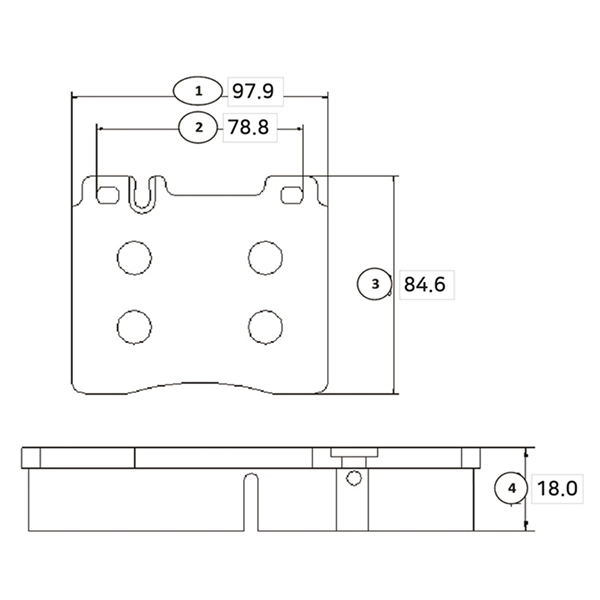 Brake Pad Set, disc brake (GK0029)