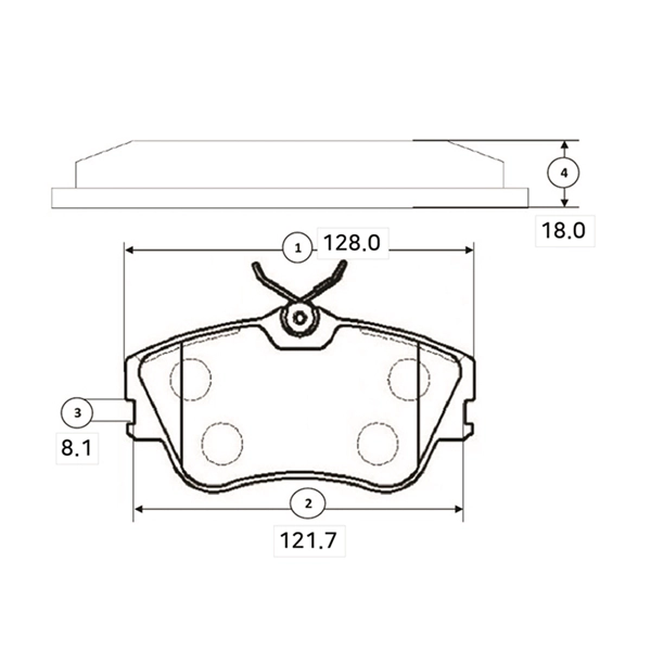 Brake Pad Set, disc brake (GK1245)