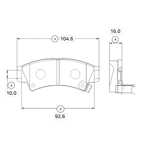 Brake Pad Set, disc brake (GK0455)