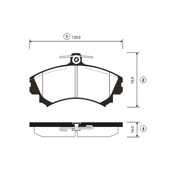 Brake Pad Set, disc brake (GK0637)