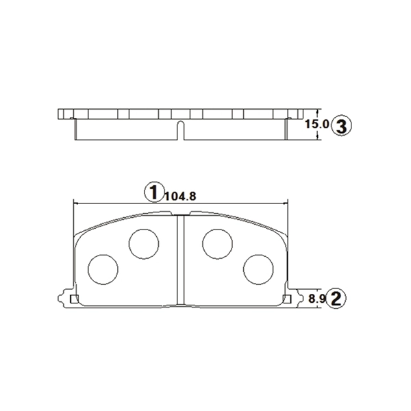 Brake Pad Set, disc brake (GK1120)