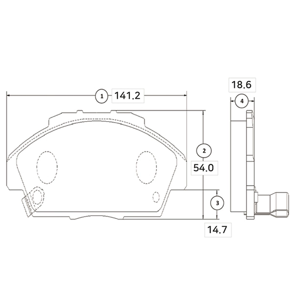 Brake Pad Set, disc brake (GK0327)