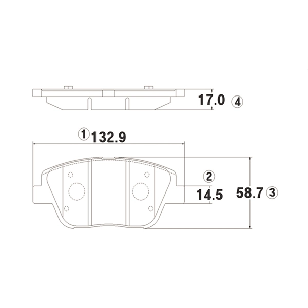 Brake Pad Set, disc brake (GK0552)