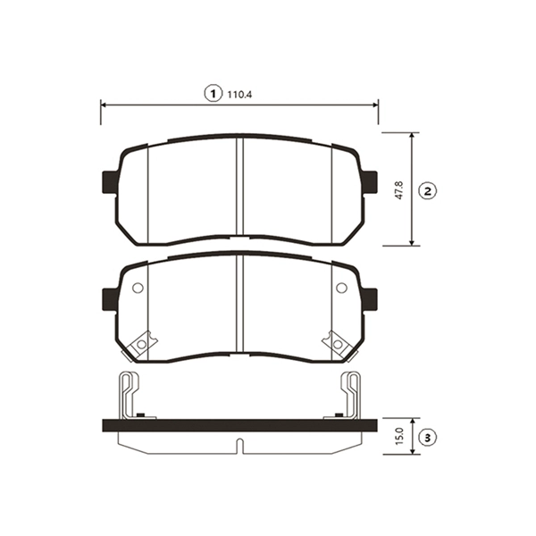 Brake Pad Set, disc brake (GK0544)