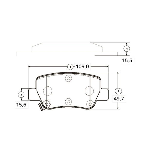 Brake Pad Set, disc brake (GK1192)