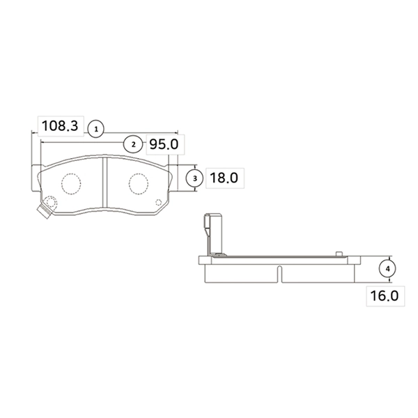Brake Pad Set, disc brake (GK0717)