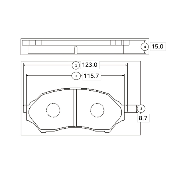 Brake Pad Set, disc brake (GK0647)