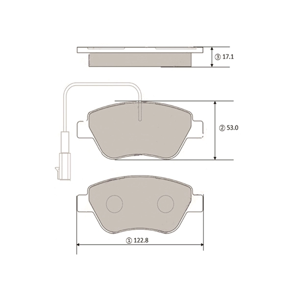 Brake Pad Set, disc brake (GK1443)