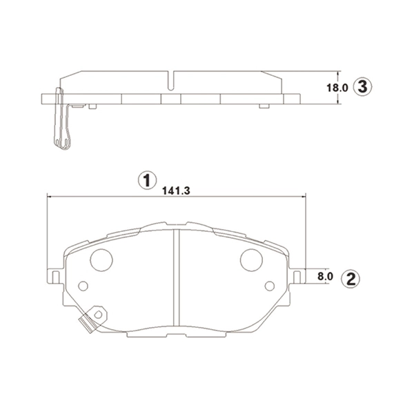 Brake Pad Set, disc brake (GK1432)