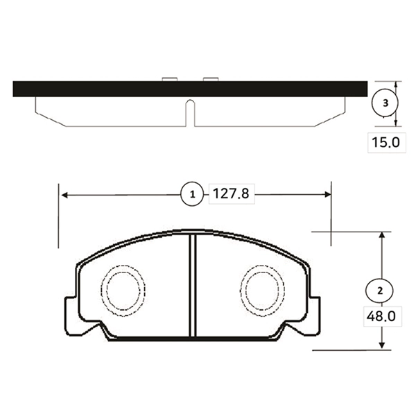 Brake Pad Set, disc brake (GK0322)