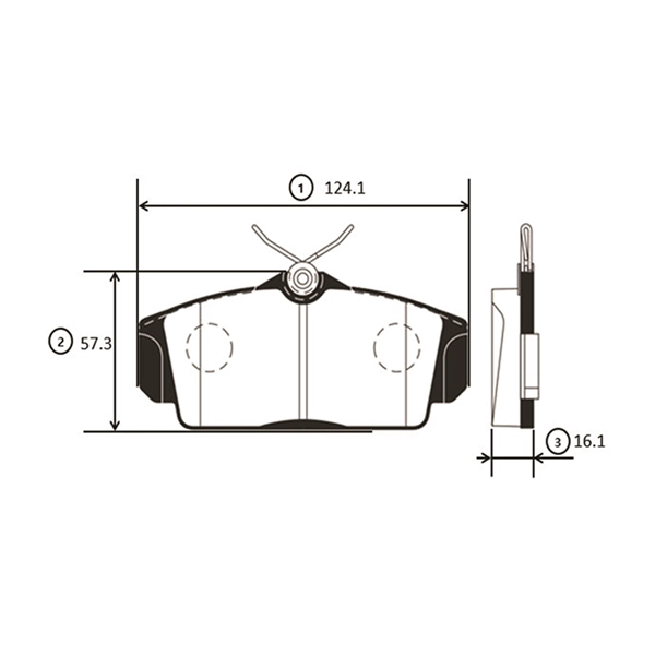 Brake Pad Set, disc brake (GK0769)