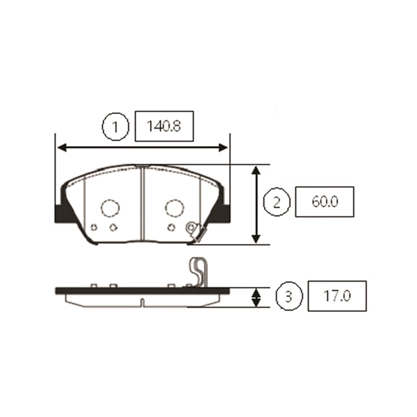 Brake Pad Set, disc brake (GK0553)