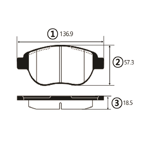 Brake Pad Set, disc brake (GK0893)