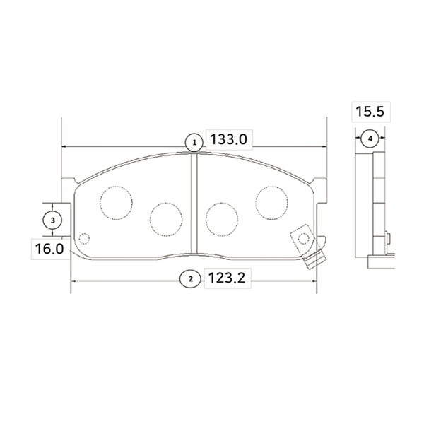 Brake Pad Set, disc brake (GK0517)