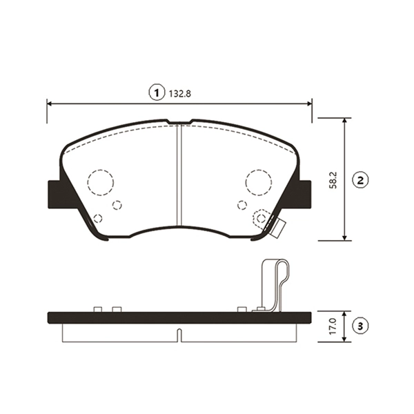 Brake Pad Set, disc brake (GK0500)