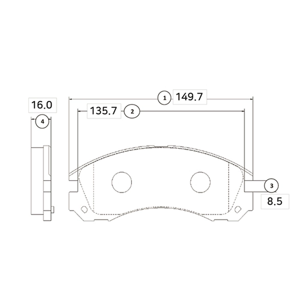 Brake Pad Set, disc brake (GK0479)