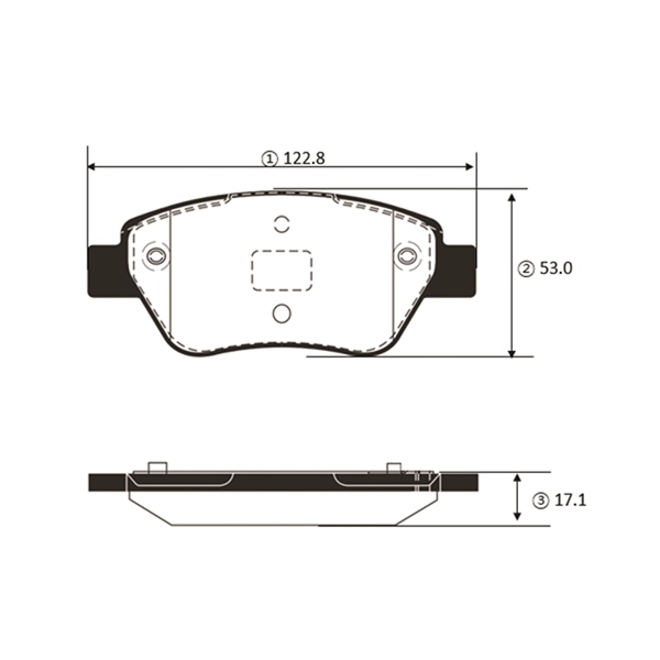 Brake Pad Set, disc brake (GK1444)