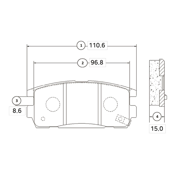 Brake Pad Set, disc brake (GK0447)