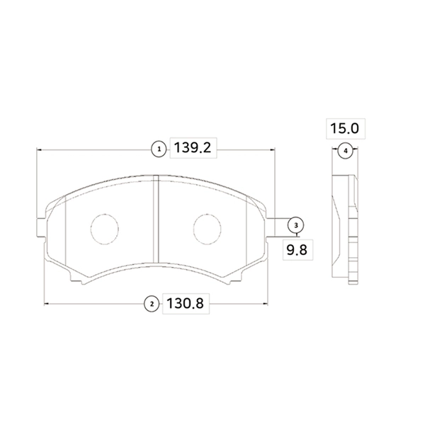 Brake Pad Set, disc brake (GK0577)
