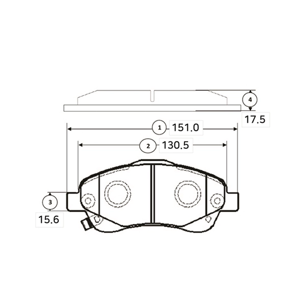 Brake Pad Set, disc brake (GK1167)