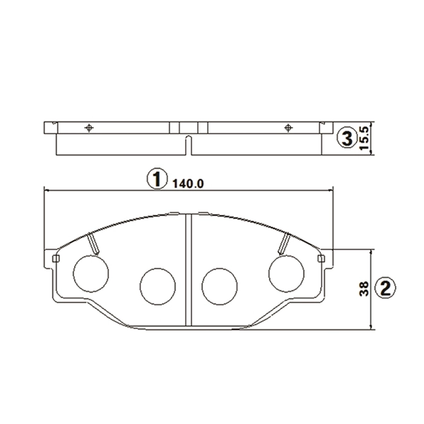 Brake Pad Set, disc brake (GK1020)