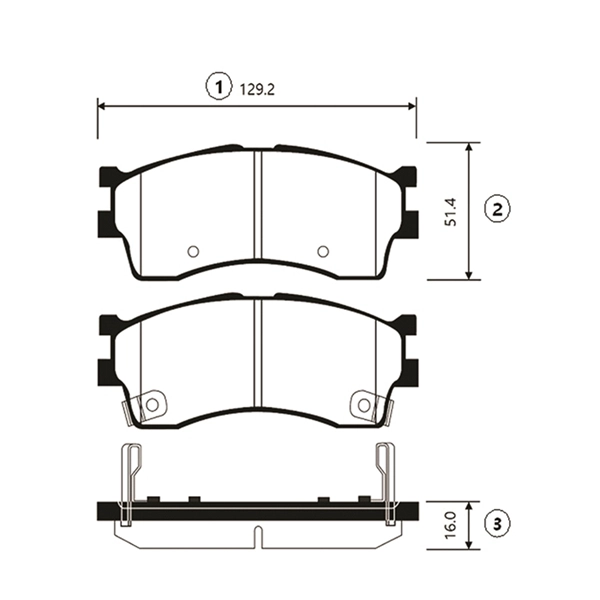 Brake Pad Set, disc brake (GK0515)